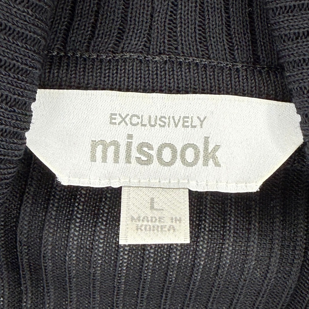 Misook Black Knit Blazer Style Cardigan Jacket Womens Large - Picture 5 of 9
